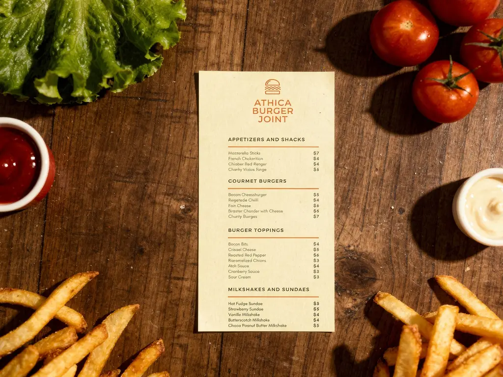 DL Size Folded Menu Cards Printing- Brochure Printing Online- Inkmonk